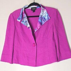 St John Boucle Jacket Womens 10 Pink‎ Cropped Blazer USA Luxury Size 10